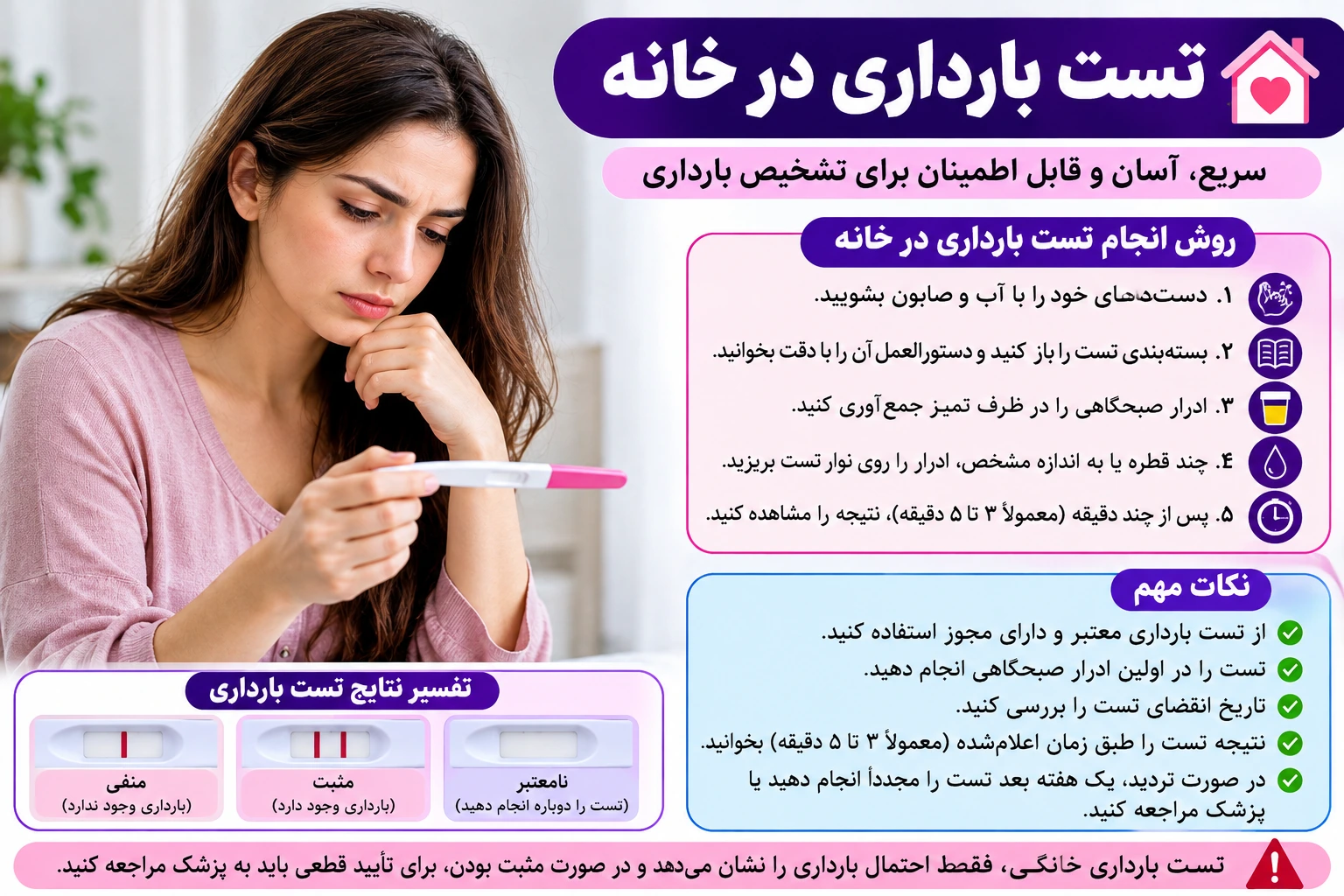 تست بارداری در خانه %%sep%% تست بارداری آنلاین رایگان %%sep%% تشخیص بارداری از روی شکم %%sep%% تست بارداری با موبایل %%sep%% تست بارداری با گلاب